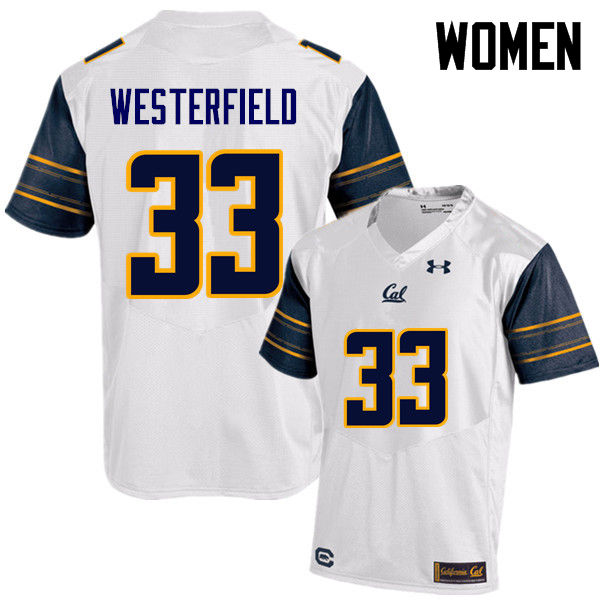 Women #33 Noah Westerfield Cal Bears (California Golden Bears College) Football Jerseys Sale-White